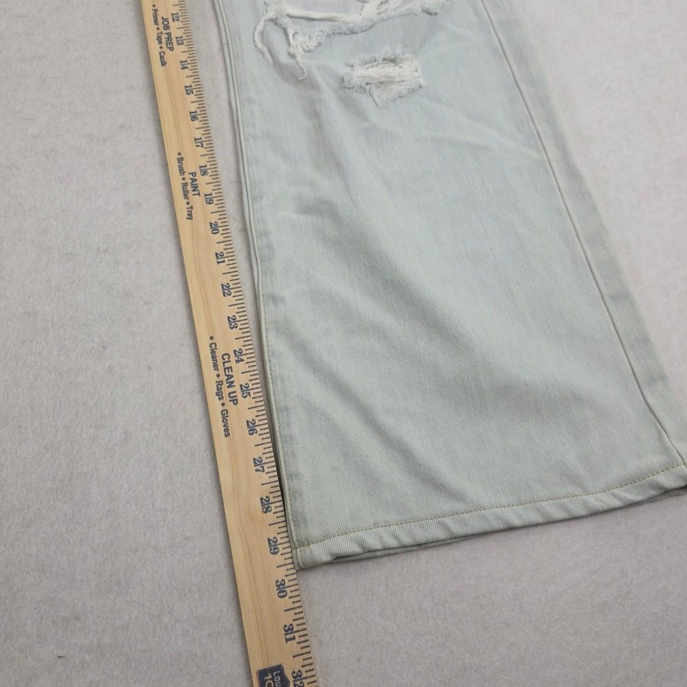 KanCan Womens Light Wash Distressed High Rise Wide Leg Jeans Size 13/30 0171 - Picture 8 of 11